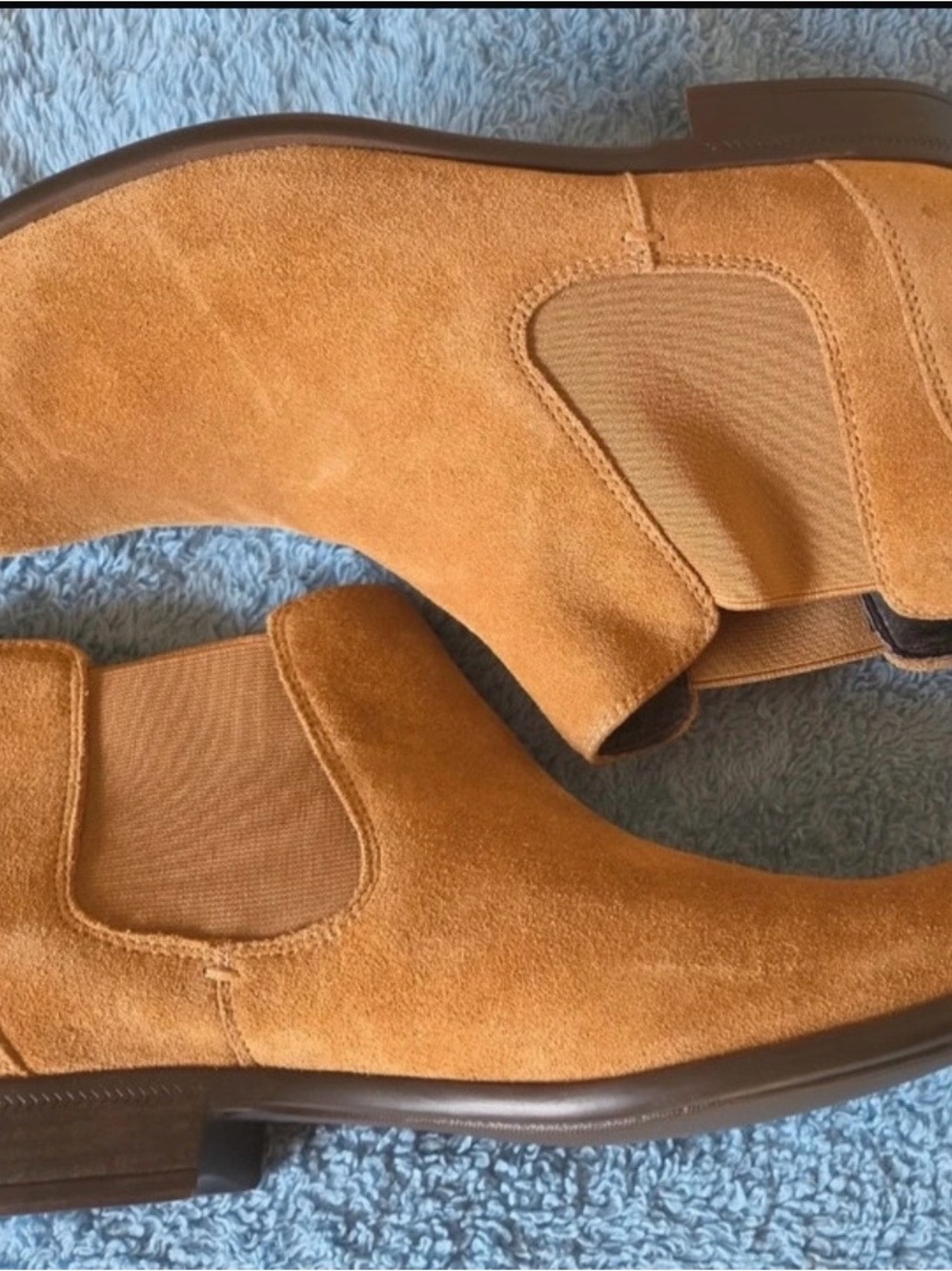 John Varvatos Men's Suede Chelsea Boots in Tan Suede